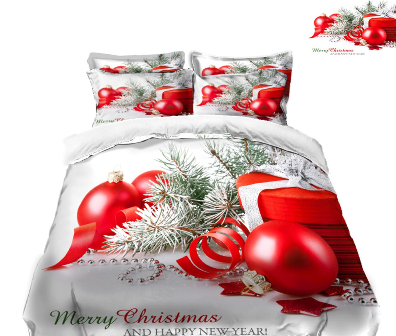 3D Pendant Gift 45099 Christmas Quilt Duvet Cover Xmas Bed Pillowcases