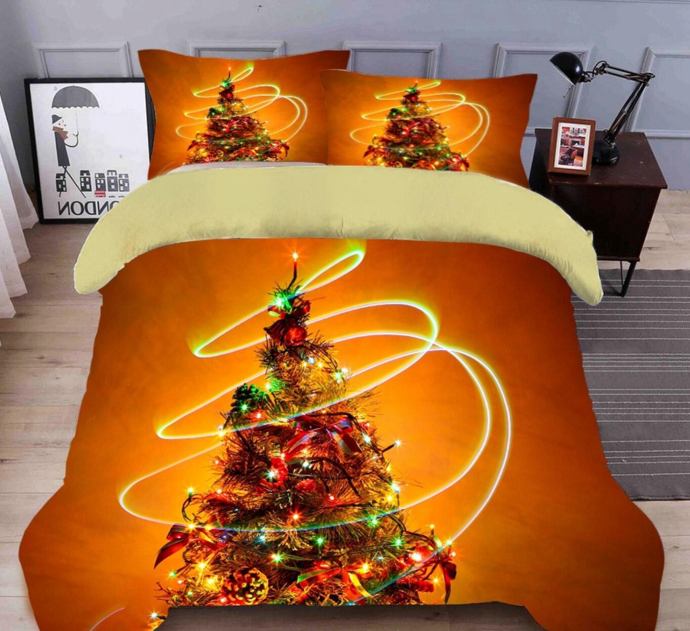 3D Christmas Tree 45130 Christmas Quilt Duvet Cover Xmas Bed Pillowcases