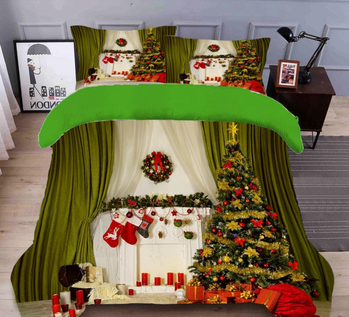 3D Christmas Tree 45132 Christmas Quilt Duvet Cover Xmas Bed Pillowcases