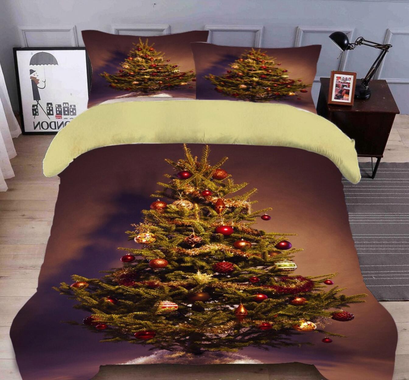 3D Christmas Tree 45138 Christmas Quilt Duvet Cover Xmas Bed Pillowcases