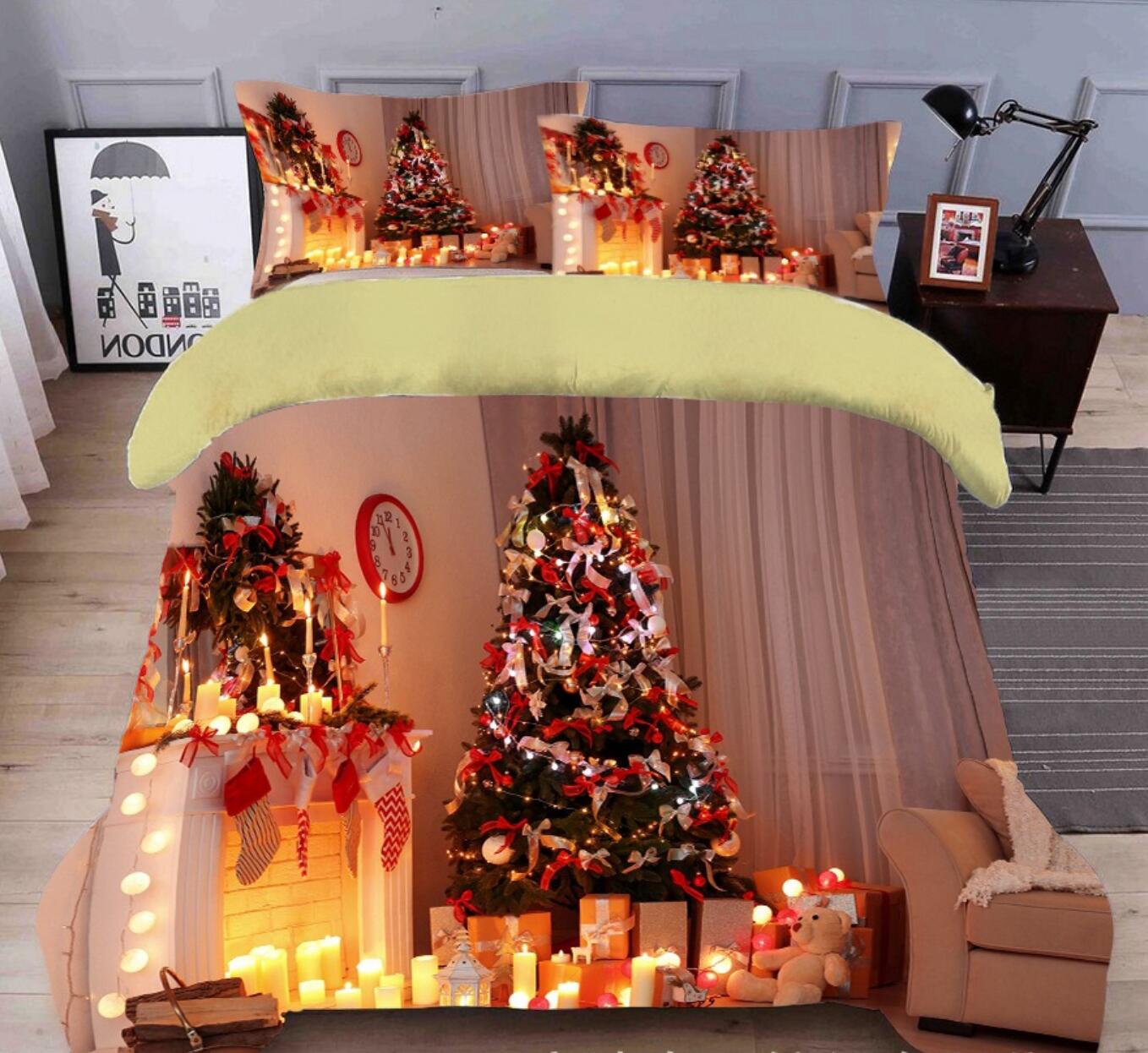3D Christmas Tree 45152 Christmas Quilt Duvet Cover Xmas Bed Pillowcases