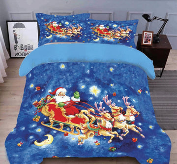 3D Santa Sleigh 45185 Christmas Quilt Duvet Cover Xmas Bed Pillowcases
