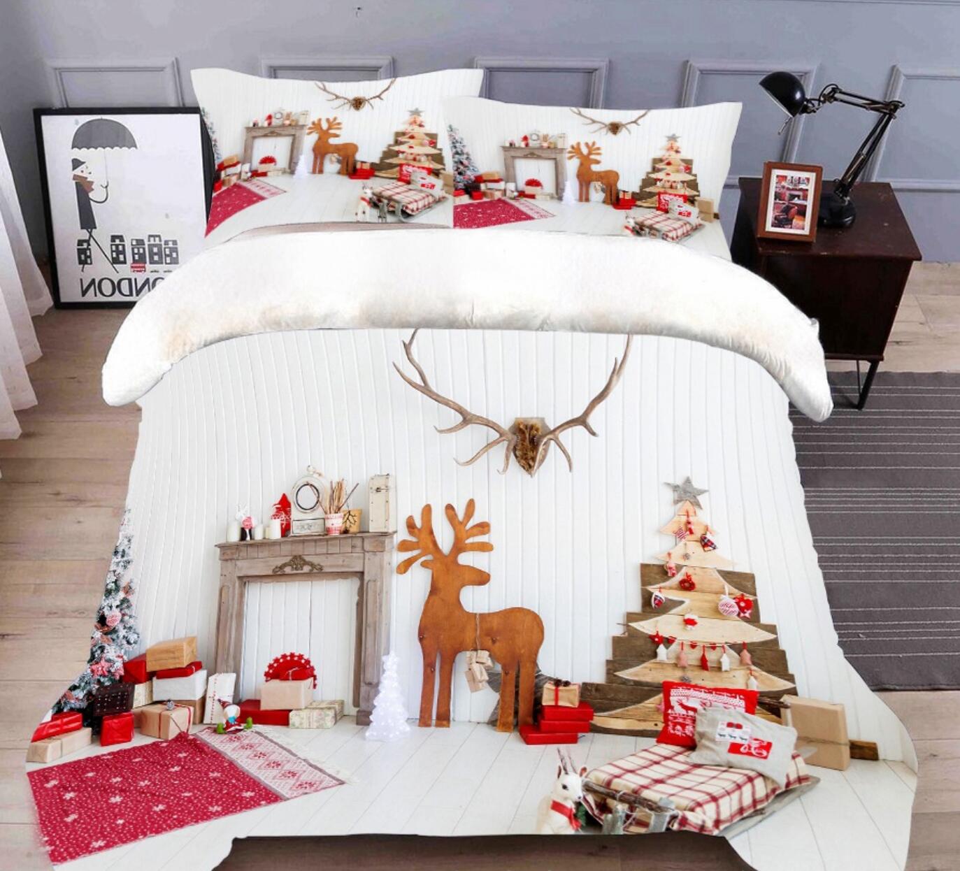3D Christmas Gift 45188 Christmas Quilt Duvet Cover Xmas Bed Pillowcases