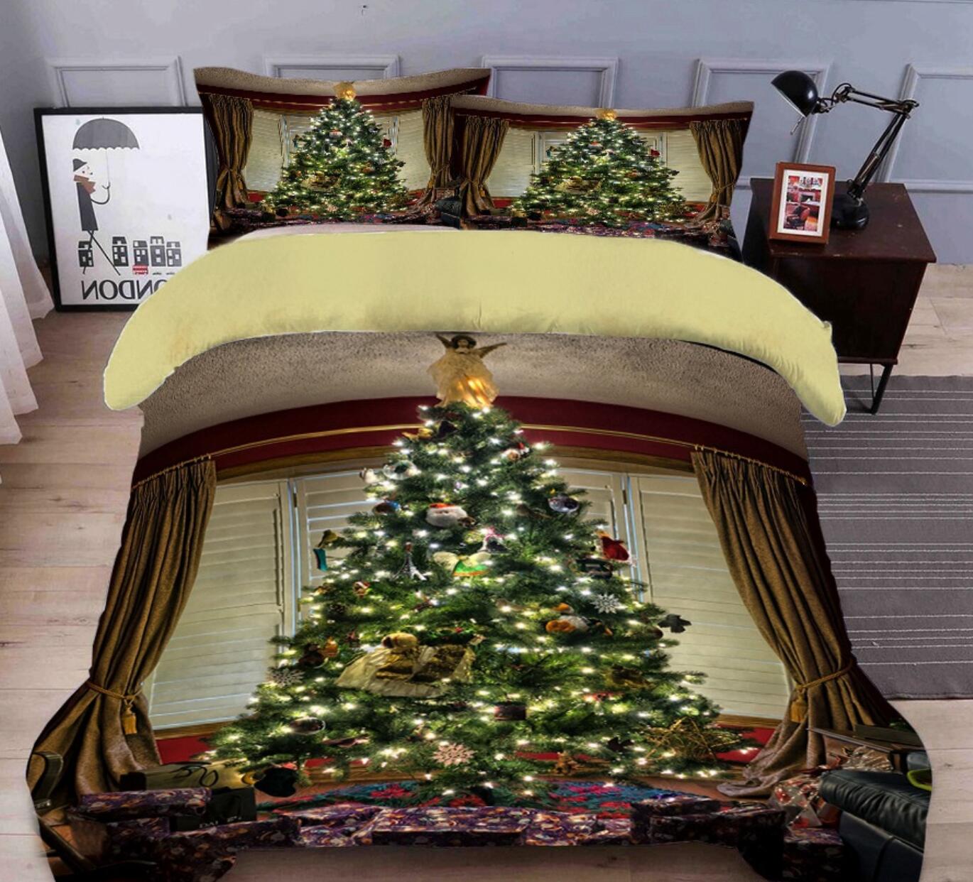 3D Christmas Tree 45200 Christmas Quilt Duvet Cover Xmas Bed Pillowcases
