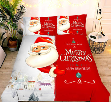 3D Santa Claus 45231 Christmas Quilt Duvet Cover Xmas Bed Pillowcases