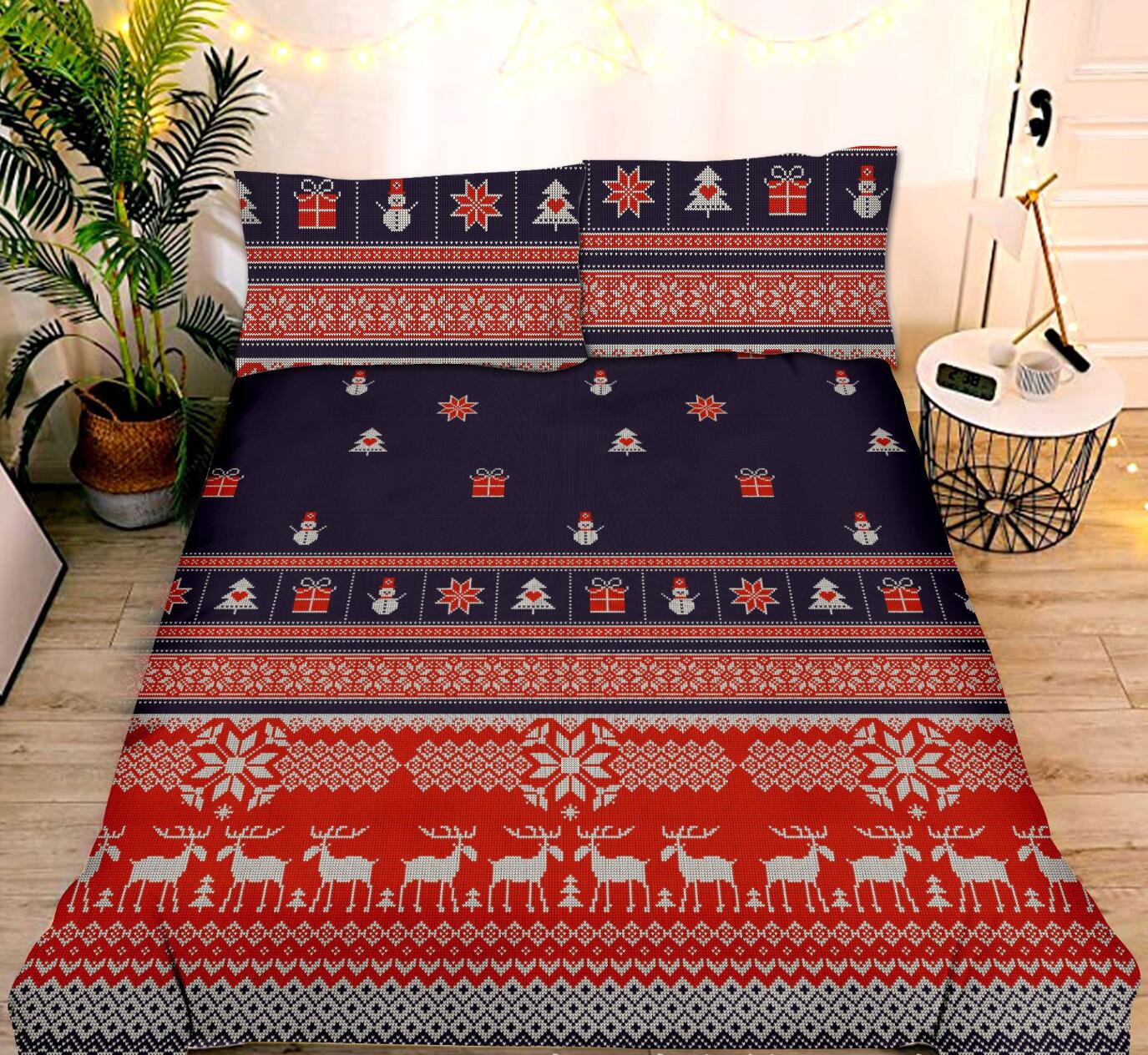 3D Christmas Pattern 45236 Christmas Quilt Duvet Cover Xmas Bed Pillowcases
