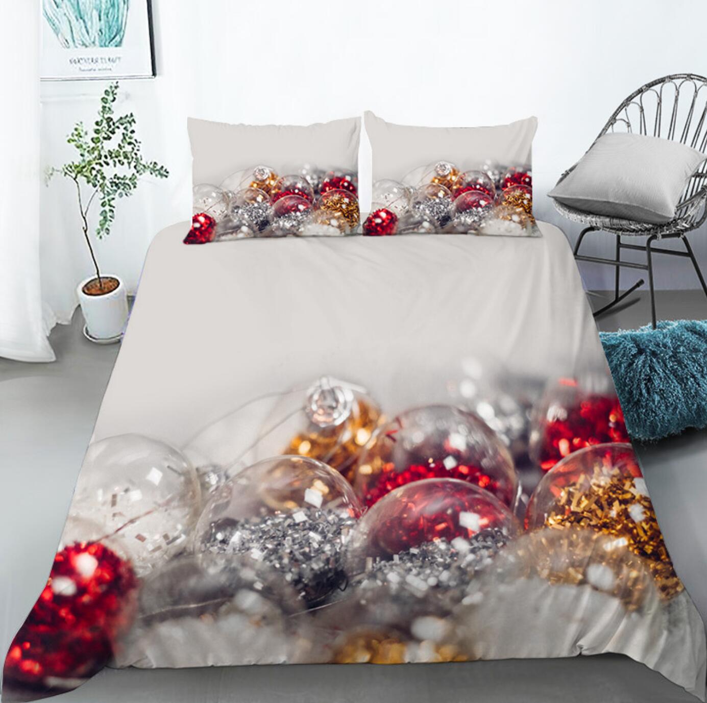 3D Christmas Ornaments 46023 Christmas Quilt Duvet Cover Xmas Bed Pillowcases