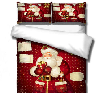 3D Santa Claus 46041 Christmas Quilt Duvet Cover Xmas Bed Pillowcases