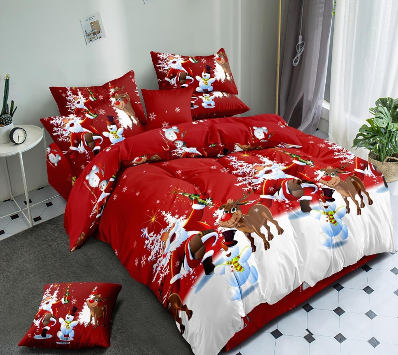 3D Santa Claus 46060 Christmas Quilt Duvet Cover Xmas Bed Pillowcases
