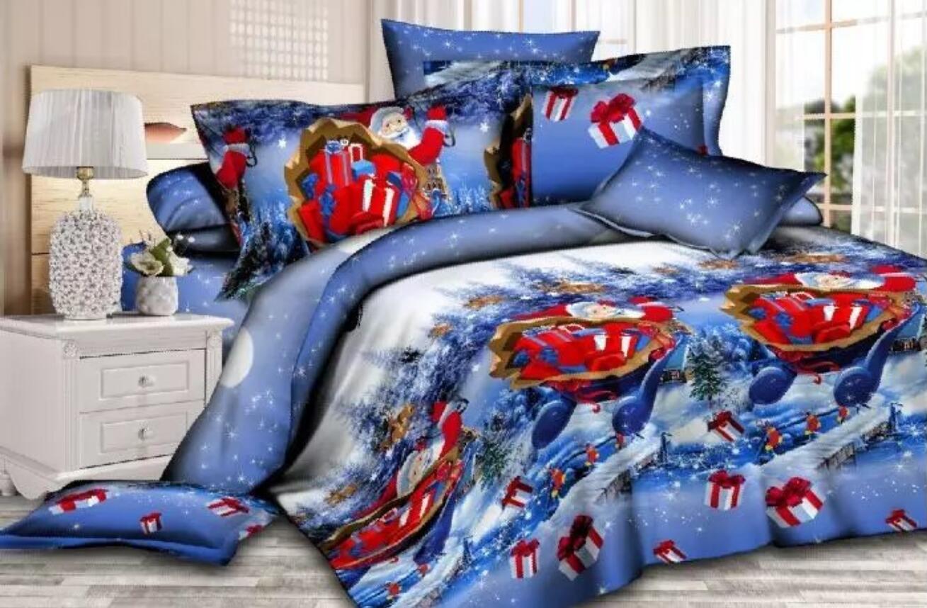 3D Santa Gift 46061 Christmas Quilt Duvet Cover Xmas Bed Pillowcases