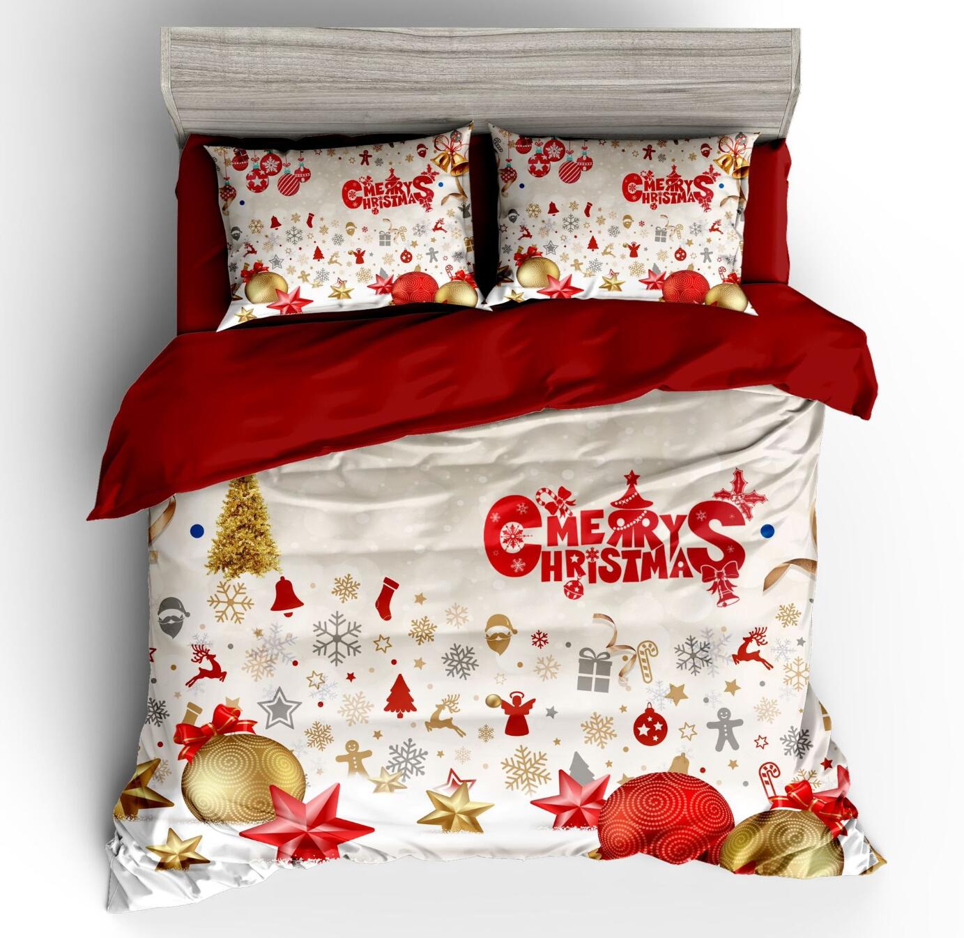 3D Christmas Decorations 46064 Christmas Quilt Duvet Cover Xmas Bed Pillowcases
