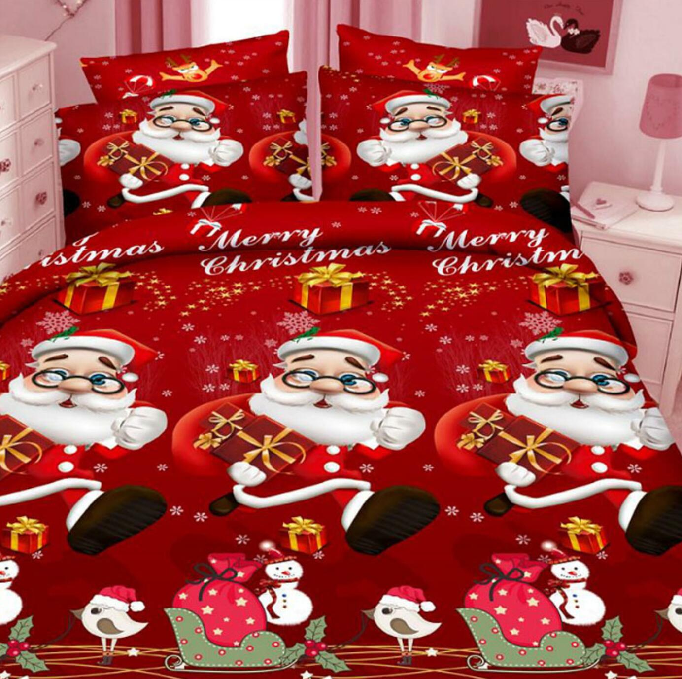 3D Santa Claus 46081 Christmas Quilt Duvet Cover Xmas Bed Pillowcases