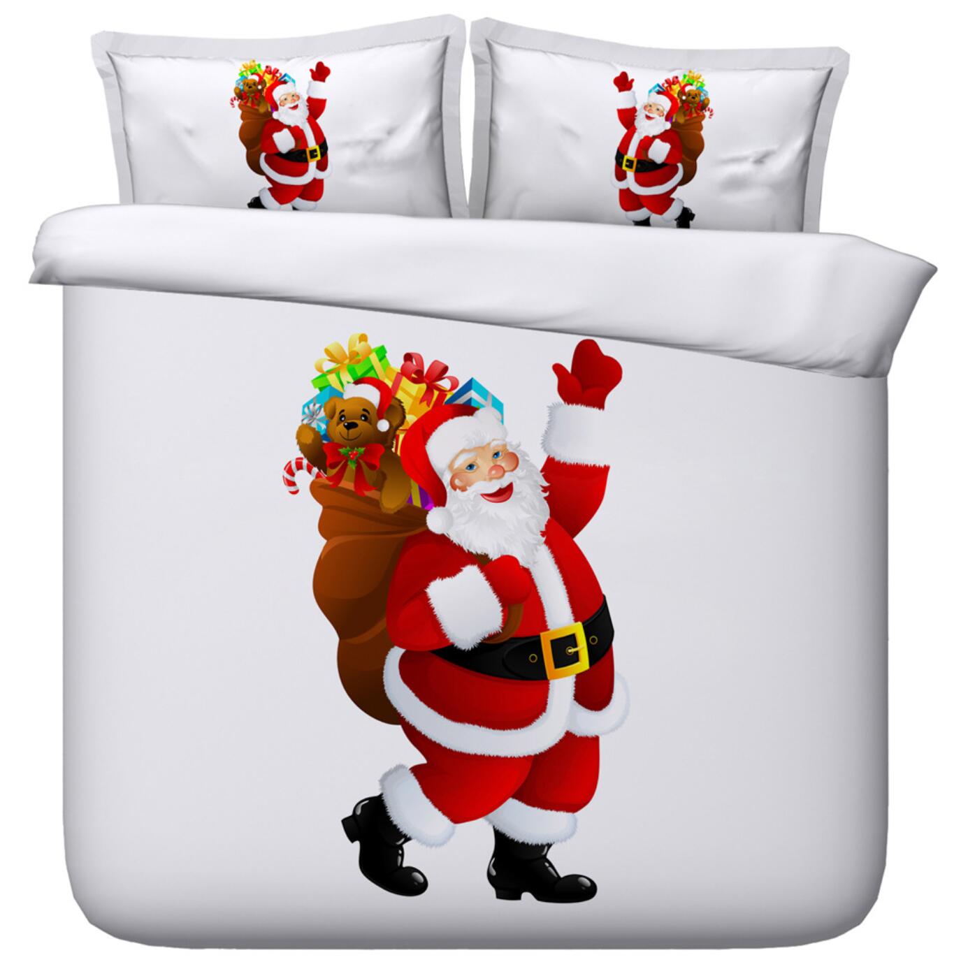 3D Santa Claus 46084 Christmas Quilt Duvet Cover Xmas Bed Pillowcases