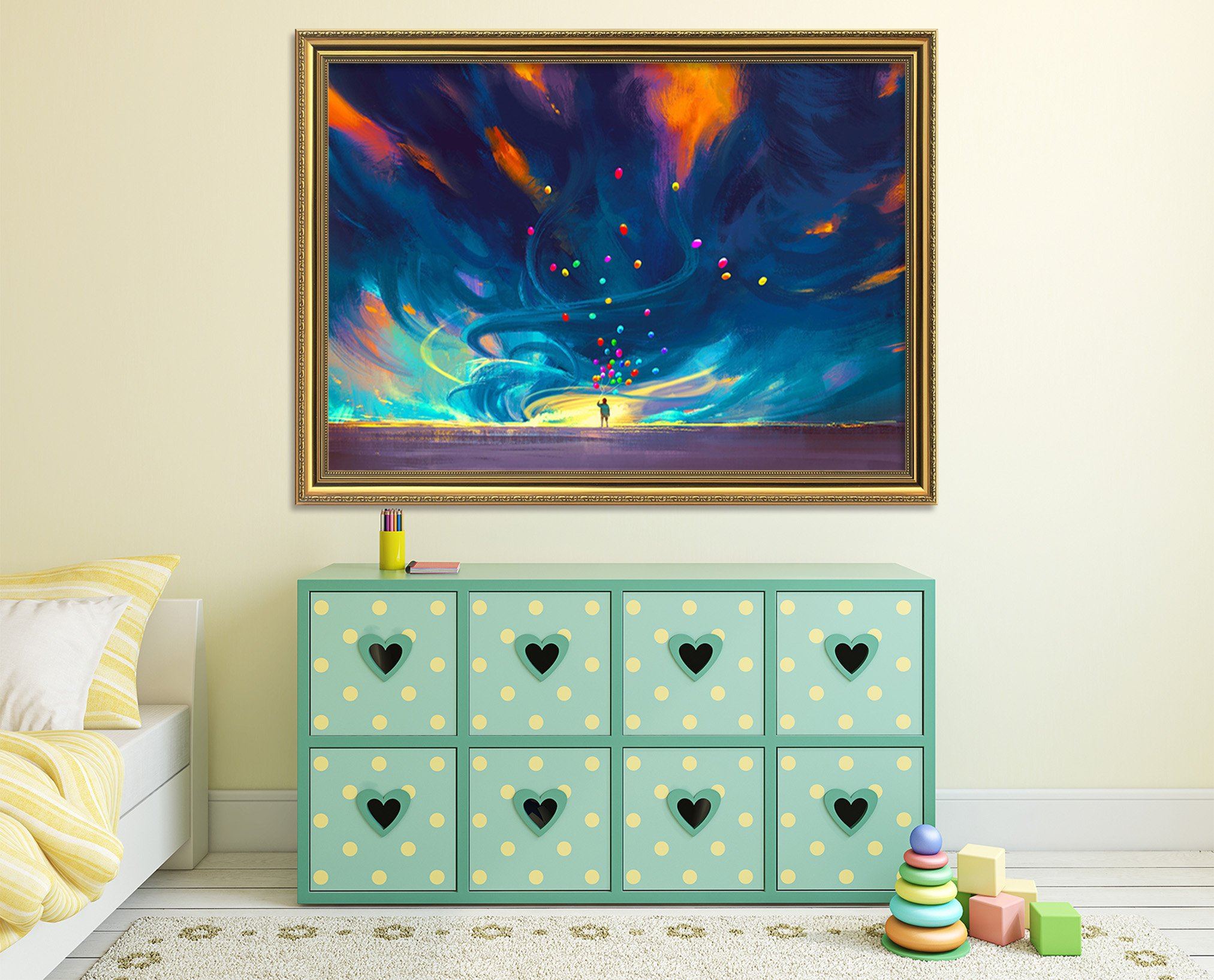 3D Colorful Balloons 183 Fake Framed Print Painting Wallpaper AJ Creativity Home 