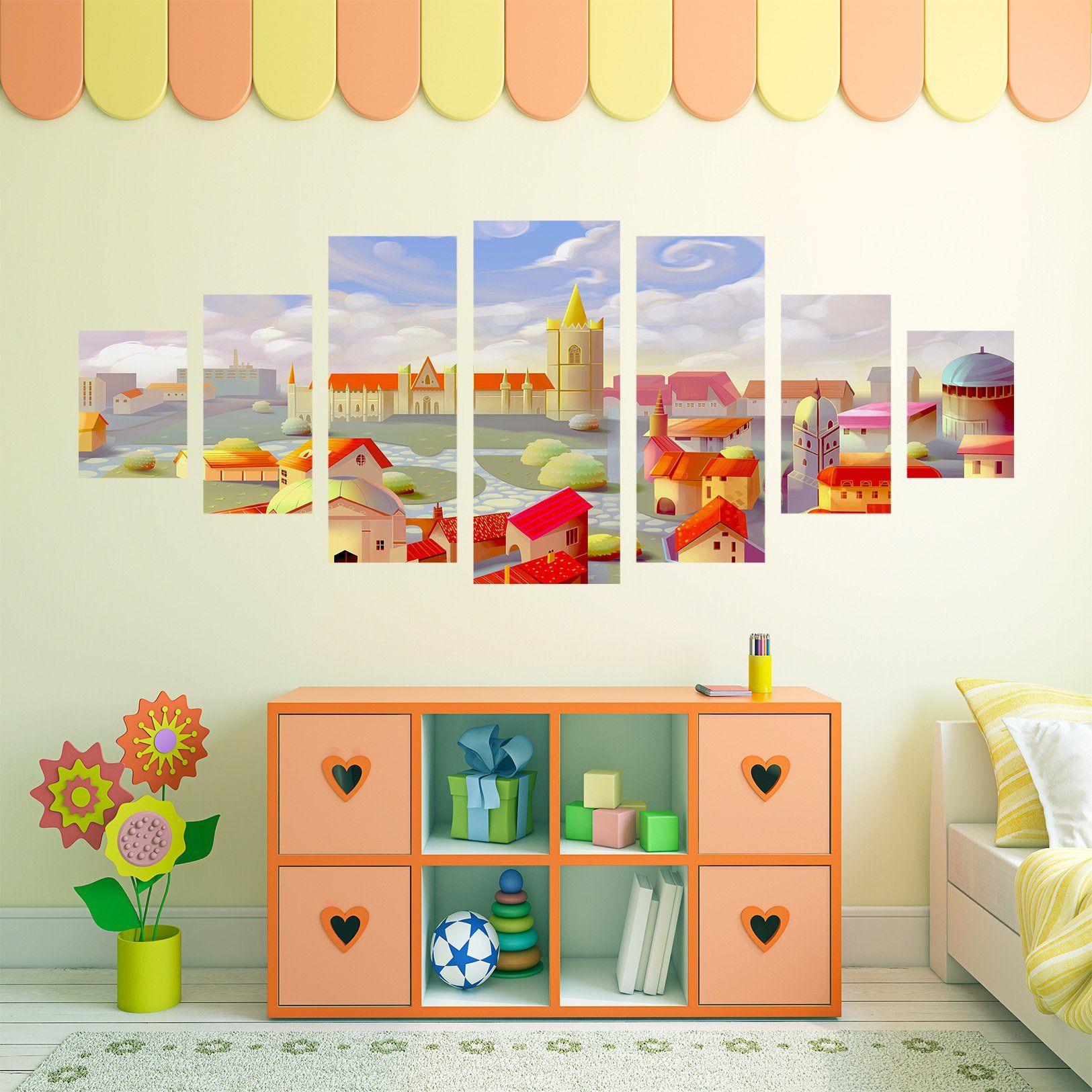 3D Cartoon House 034 Unframed Print Wallpaper Wallpaper AJ Wallpaper 