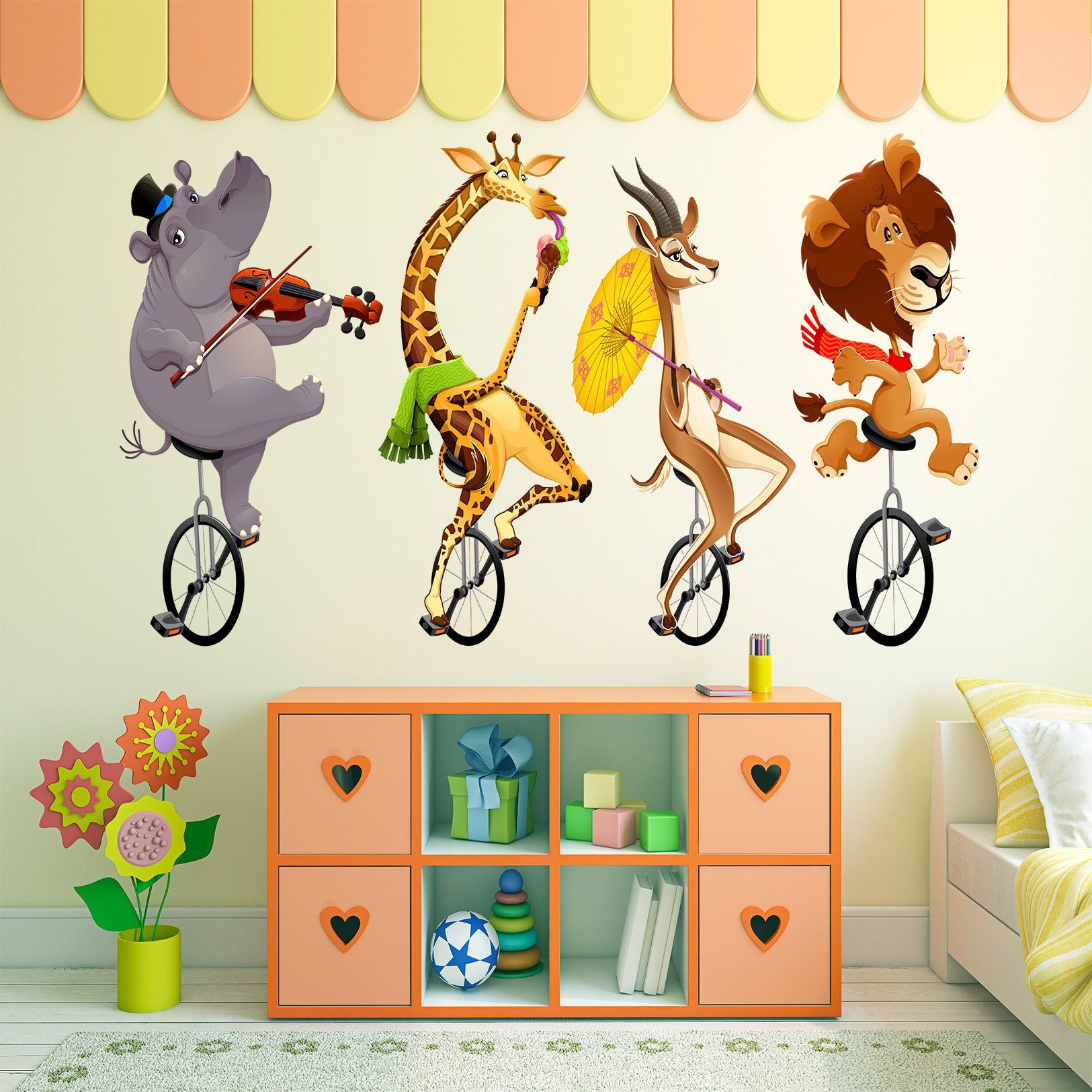 3D Unilateral Animal 033 Wall Stickers Wallpaper AJ Wallpaper 