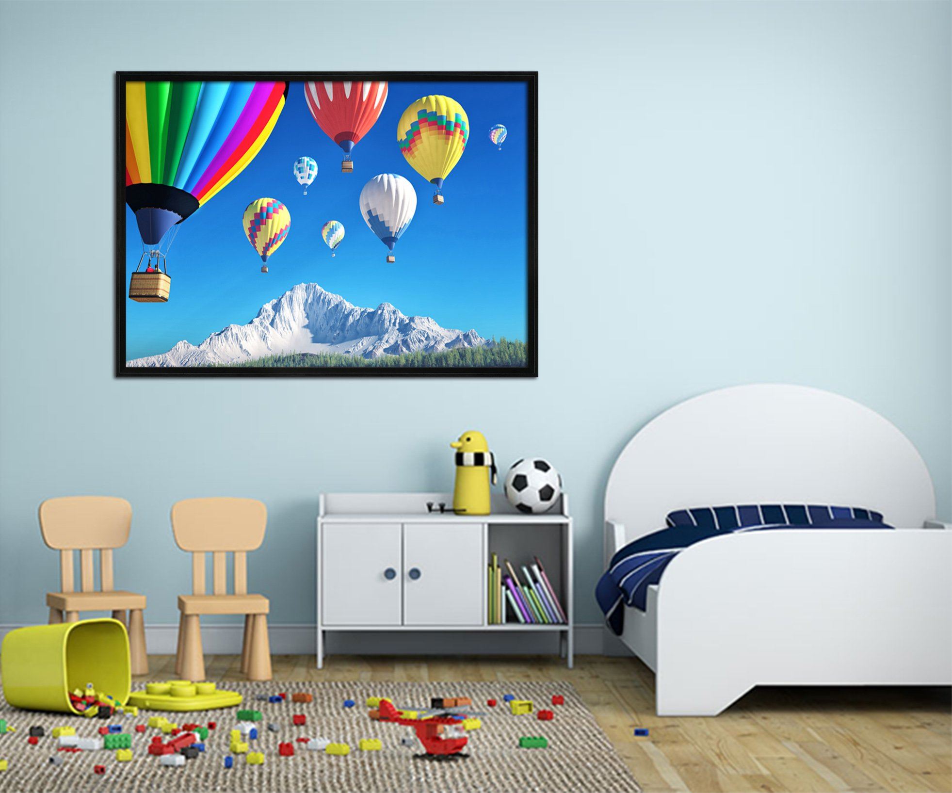 3D Hot Air Balloon 183 Fake Framed Print Painting Wallpaper AJ Creativity Home 