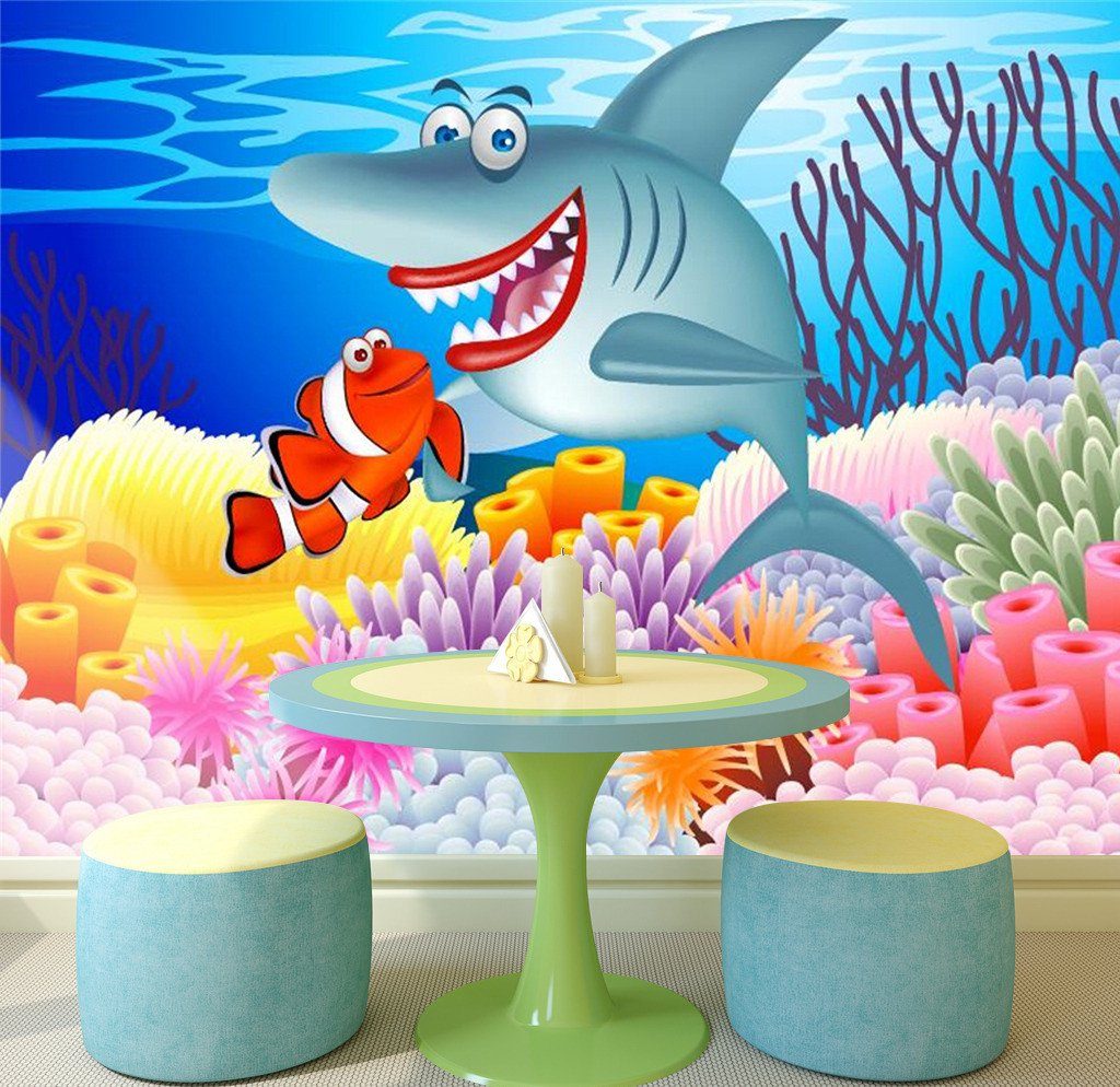 3D Blue Dolphin Fishes 382 Wallpaper AJ Wallpaper 