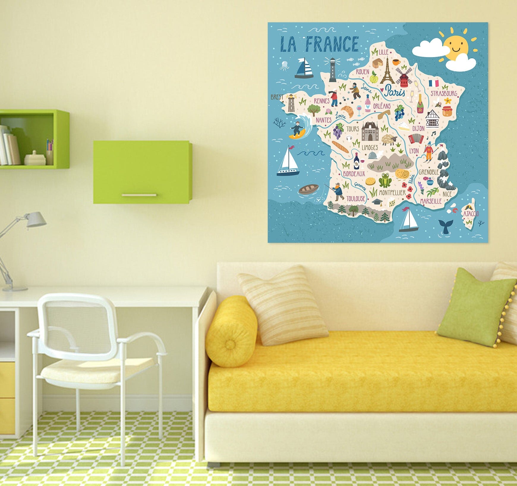 3D Five Stars 237 World Map Wall Sticker Wallpaper AJ Wallpaper 2 