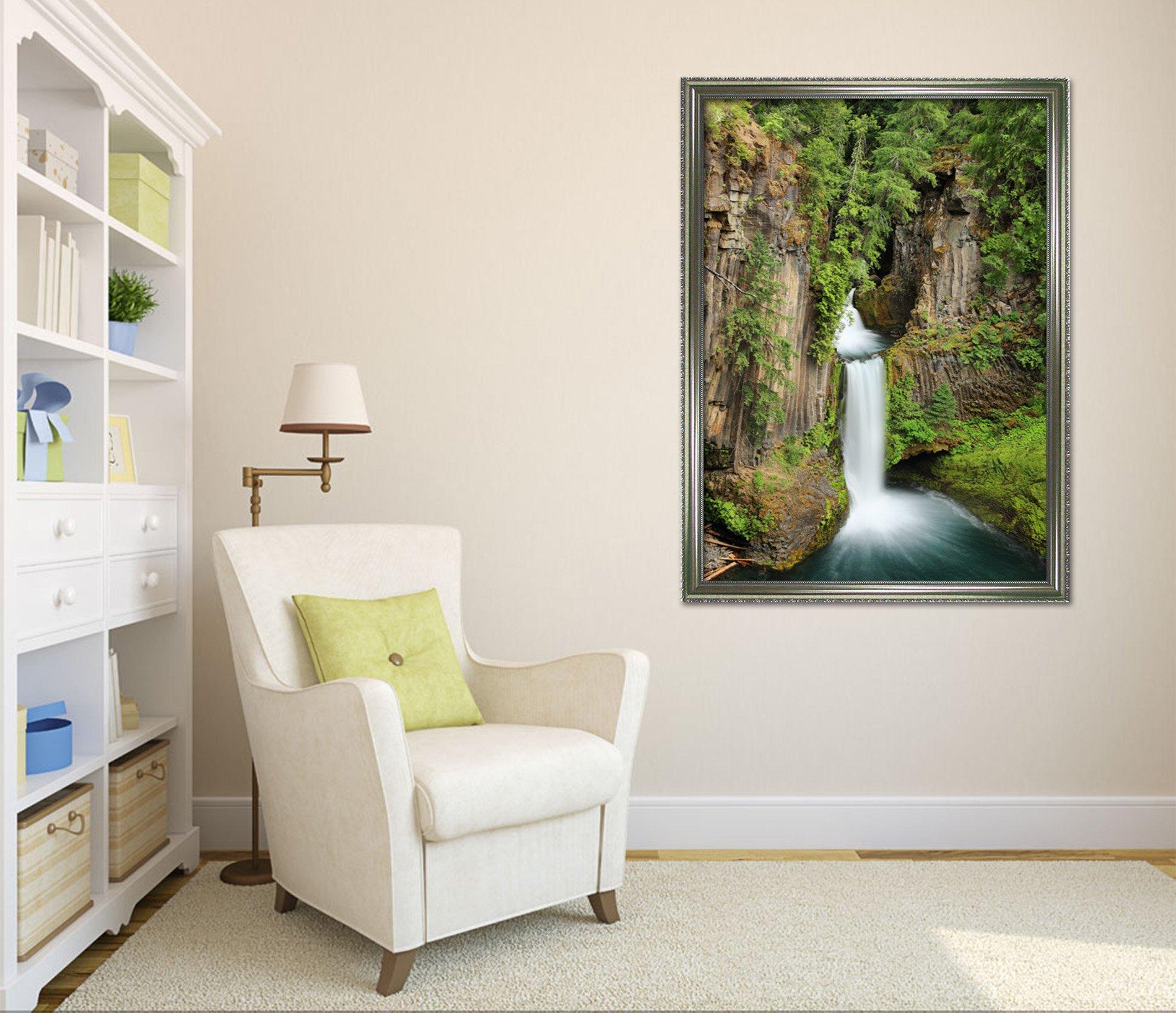 3D Precipitous Waterfall 052 Fake Framed Print Painting Wallpaper AJ Creativity Home 
