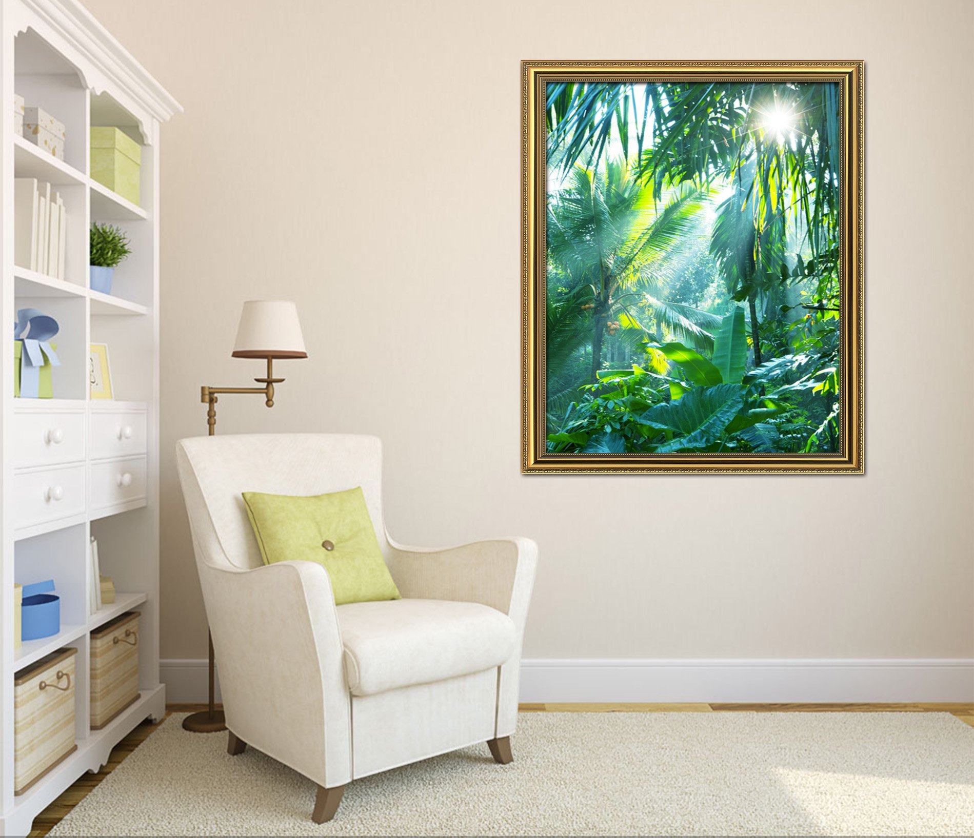 3D Sunny Forest 019 Fake Framed Print Painting Wallpaper AJ Creativity Home 