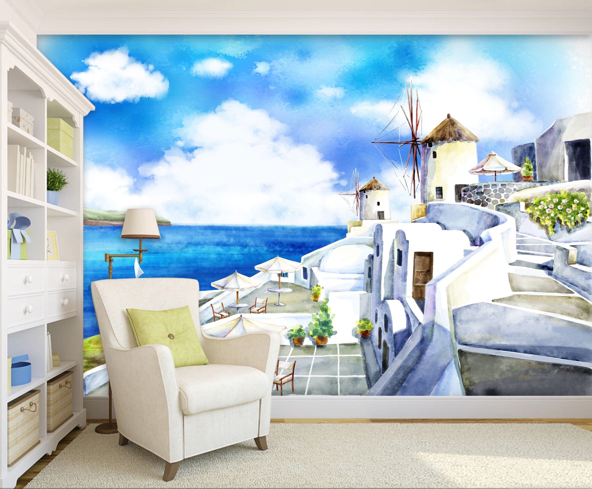 3D Hand Painted Aegean Sea 035 Wall Murals Wallpaper AJ Wallpaper 2 