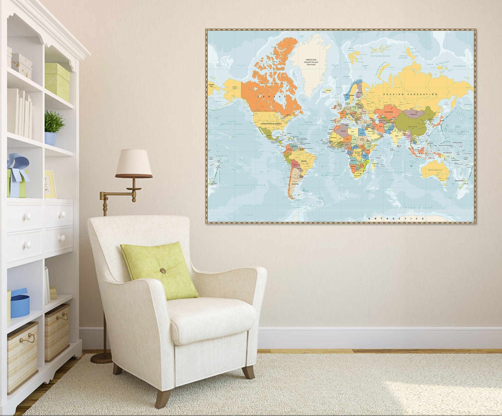 3D Painted Pattern 241 World Map Wall Sticker Wallpaper AJ Wallpaper 2 