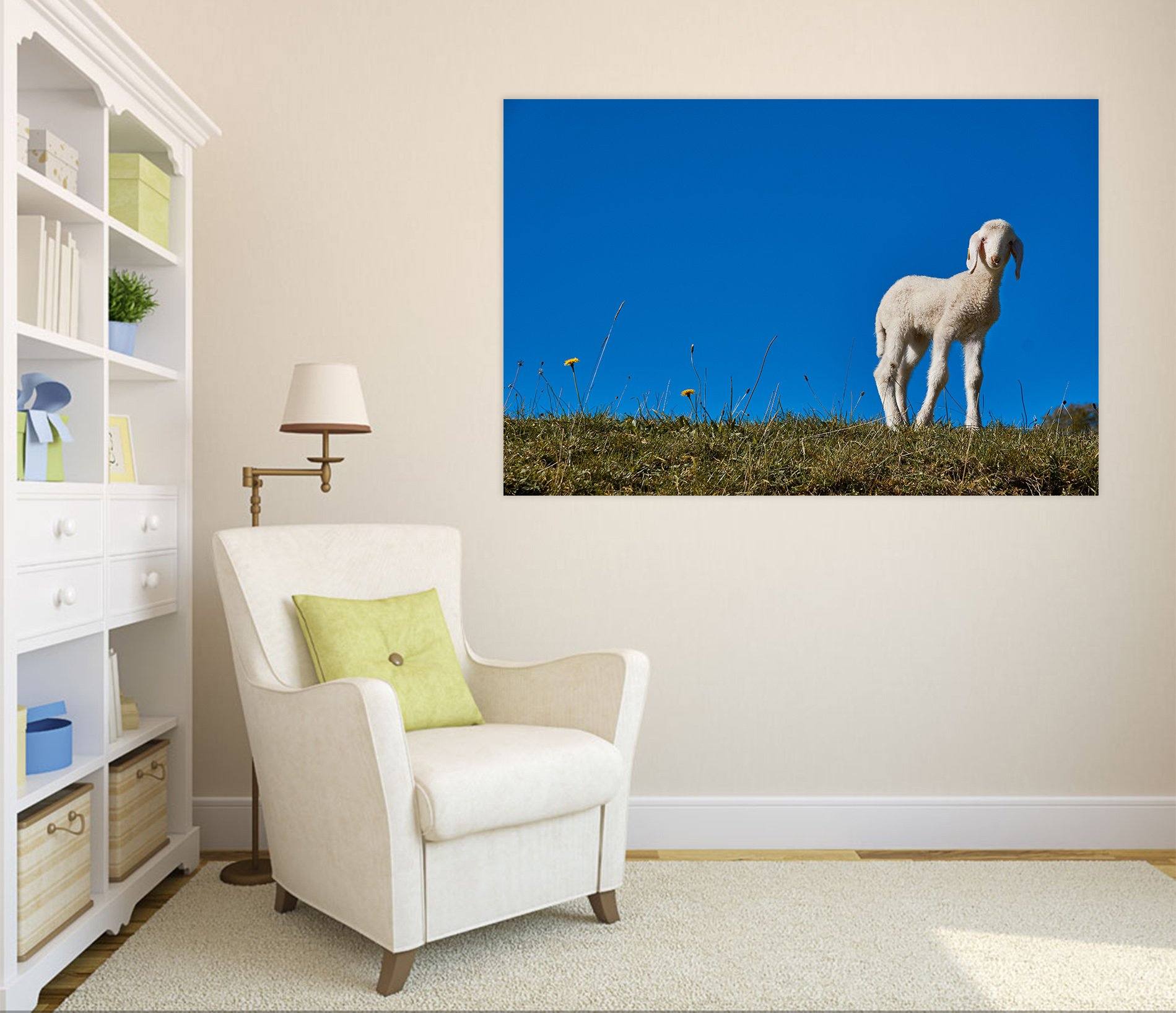 3D Blue Sky Antelope 90 Animal Wall Stickers Wallpaper AJ Wallpaper 2 