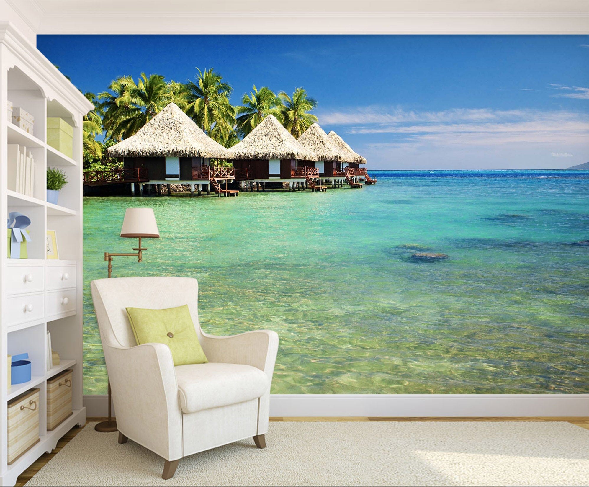 3D Sea View Cottage 029 Wall Murals Wallpaper AJ Wallpaper 2 