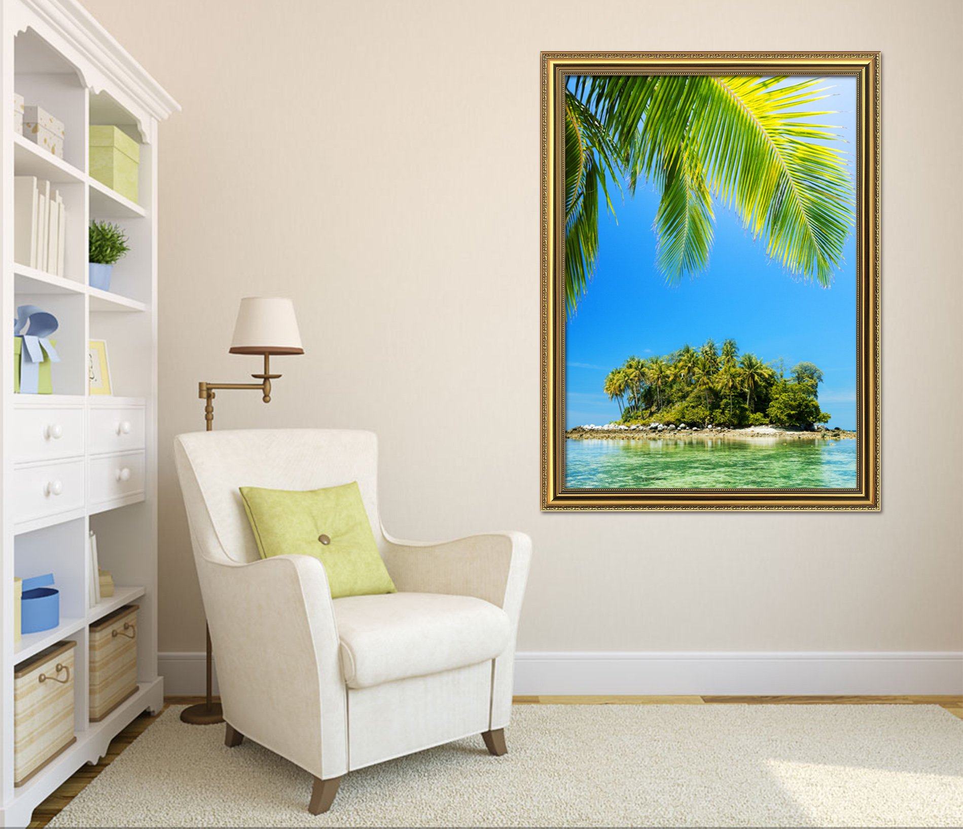 3D Small Island 143 Fake Framed Print Painting Wallpaper AJ Creativity Home 