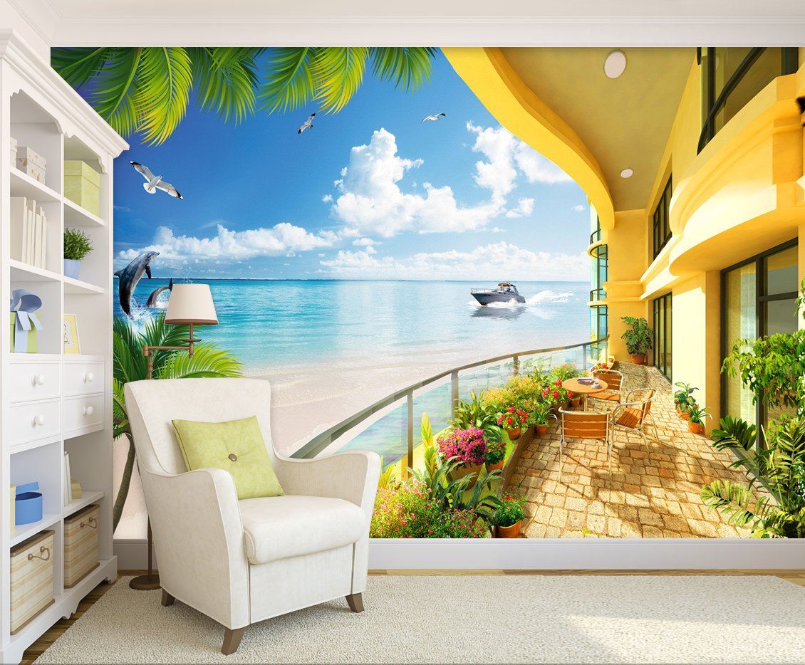 3D Ocean Beach Sky 637 Wallpaper AJ Wallpaper 