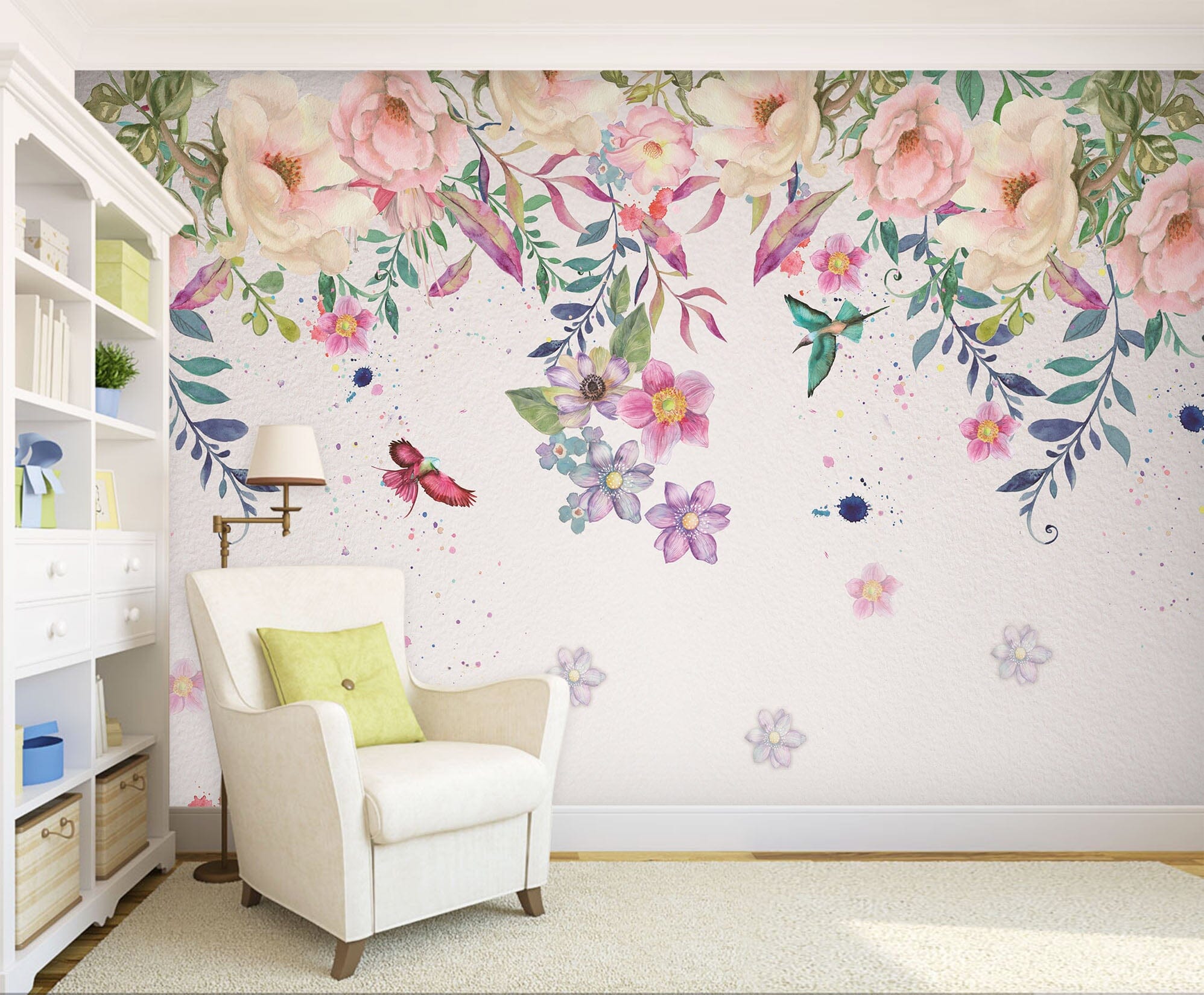 3D Colored Bird Petals 1044 Wall Murals Wallpaper AJ Wallpaper 2 