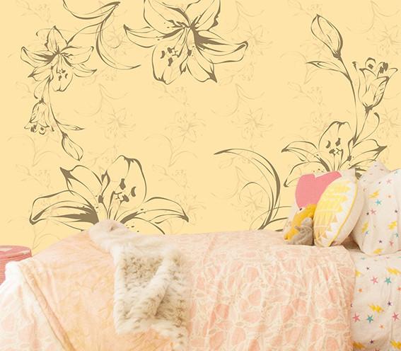 3D Lily Flower Pattern 232 Wallpaper AJ Wallpaper 