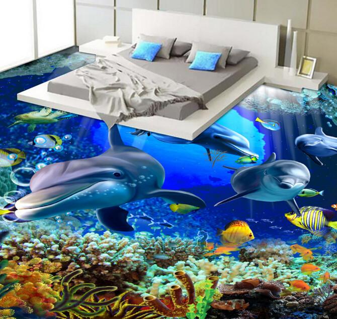 3D Pretty Ocean Floor Mural Wallpaper AJ Wallpaper 2 