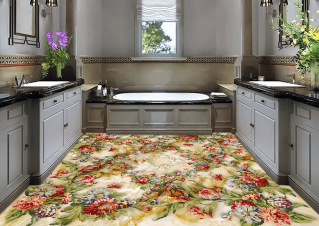 3D Safflower 156 Floor Mural Wallpaper AJ Wallpaper 2 
