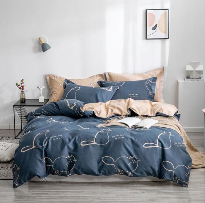 3D Line Cat 4129 Bed Pillowcases Quilt