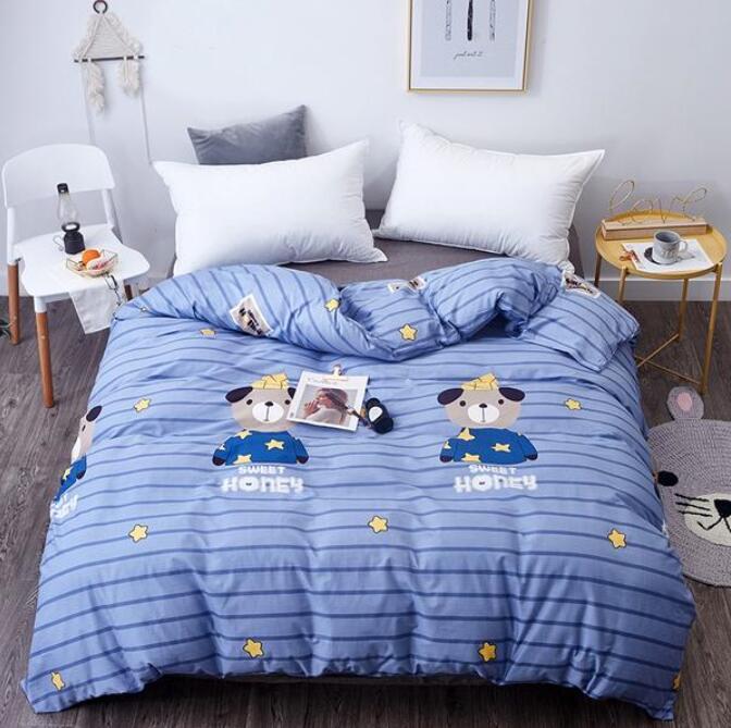 3D Blue Bar Bear 3145 Bed Pillowcases Quilt