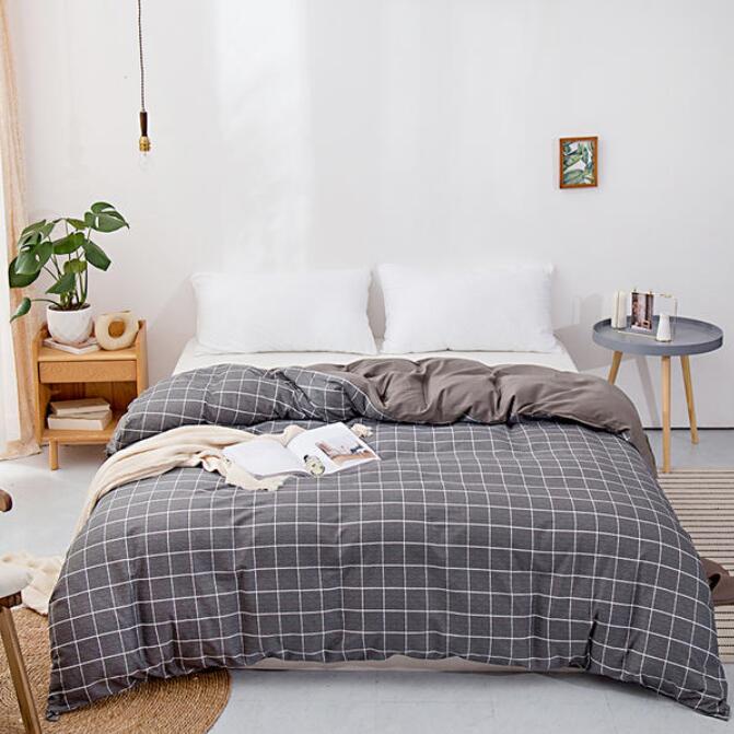 3D Dark Brown Plaid 2036 Bed Pillowcases Quilt