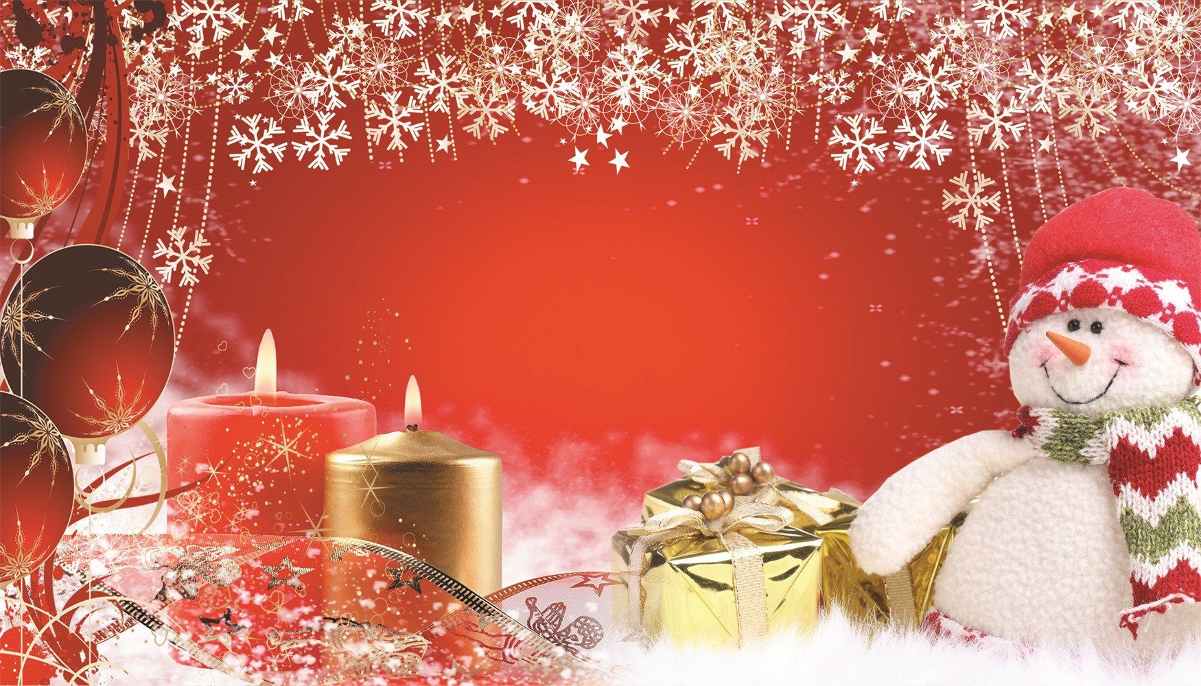 3D Christmas Snowman And Snowflake 24 Wallpaper AJ Wallpapers 