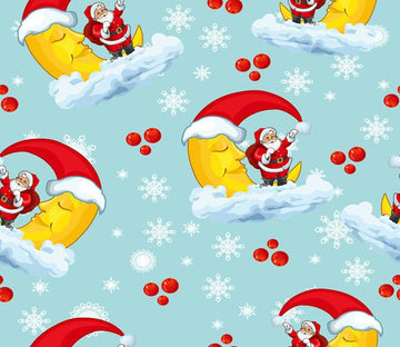 3D Father Christmas On Moon 545 Wallpaper AJ Wallpaper 