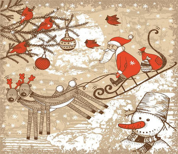 3D Father Christmas Skating 42 Wallpaper AJ Wallpaper 