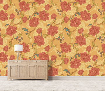 3D Gold Bottom Safflower 484 Wallpaper AJ Wallpaper 