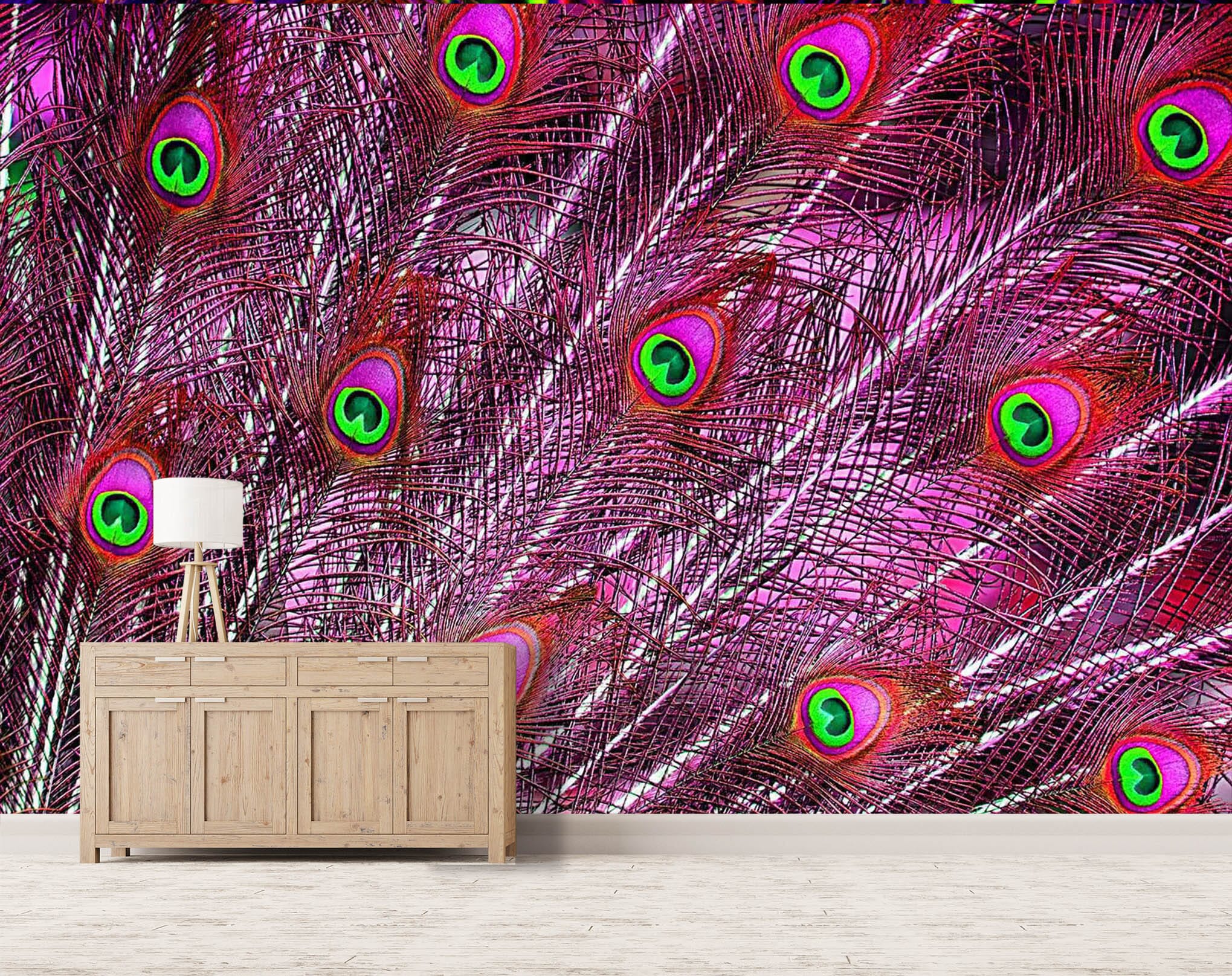 3D Red Peacock 214 Wall Murals Wallpaper AJ Wallpaper 2 