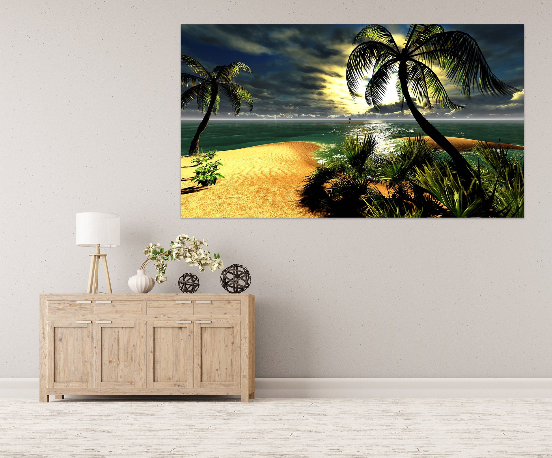 3D Golden Beach 1062 Wall Sticker