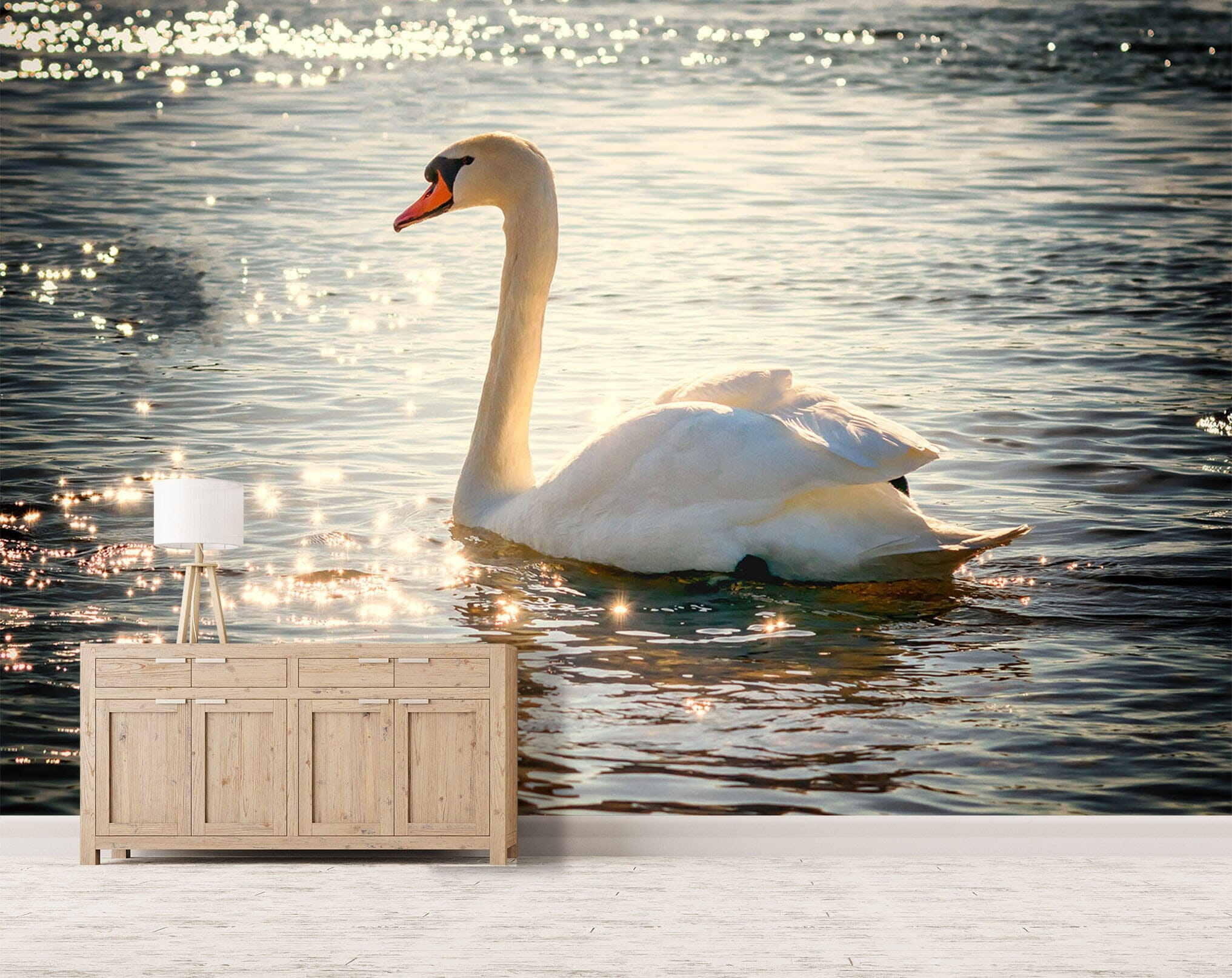 3D Swan Lake 267 Wall Murals Wallpaper AJ Wallpaper 2 