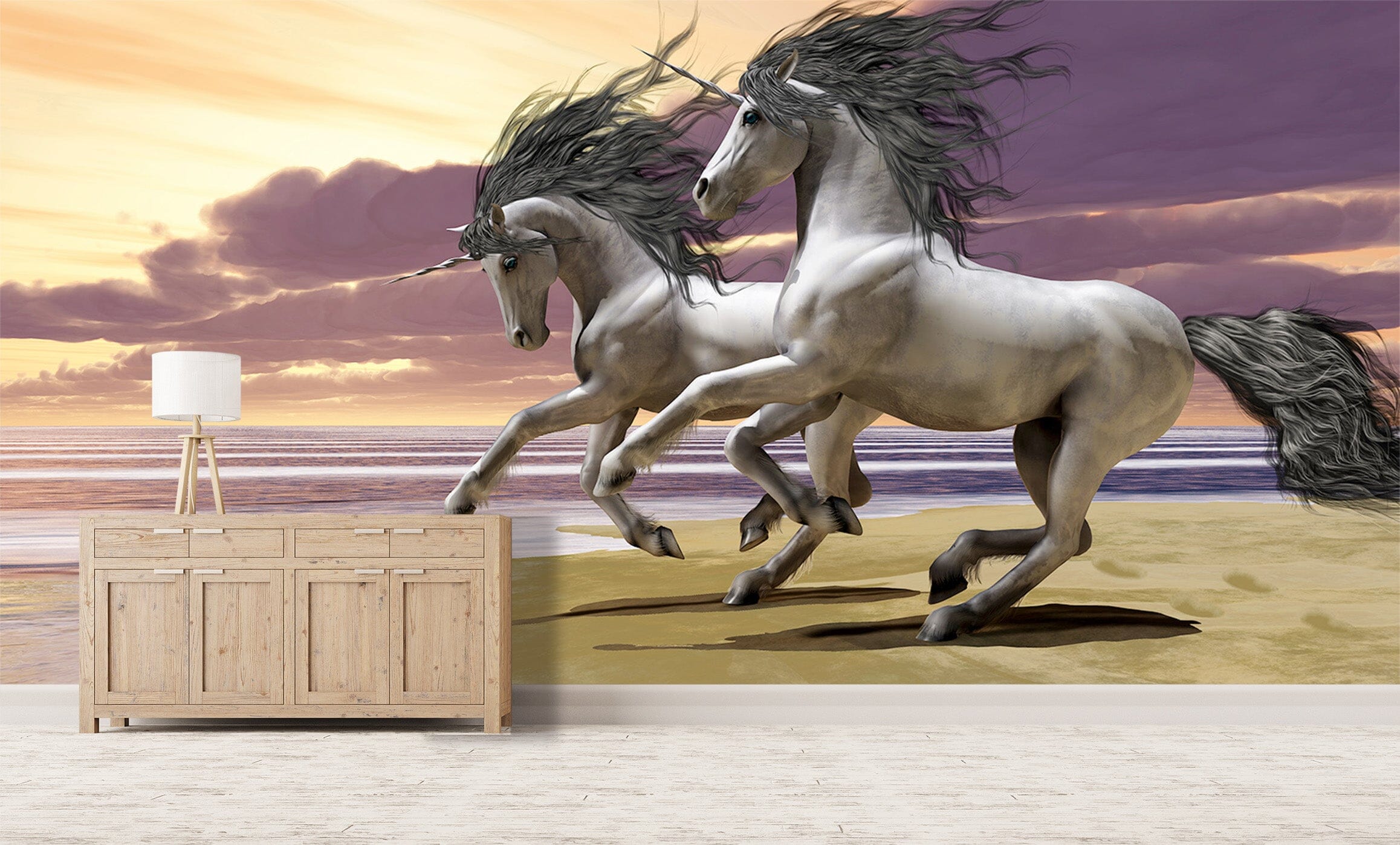 3D Two Horses 1518 Wall Murals Wallpaper AJ Wallpaper 2 