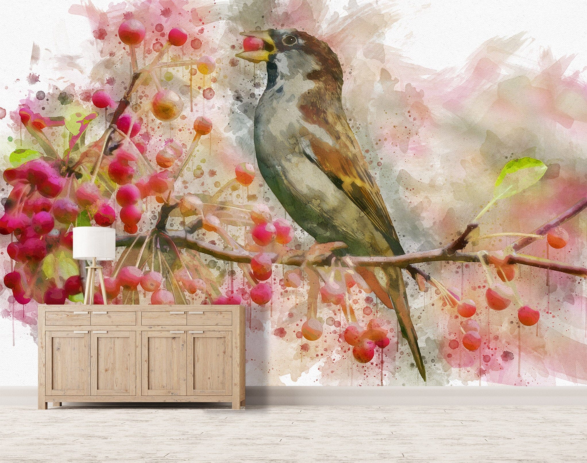 3D Bird Fruit 143 Wall Murals Wallpaper AJ Wallpaper 2 