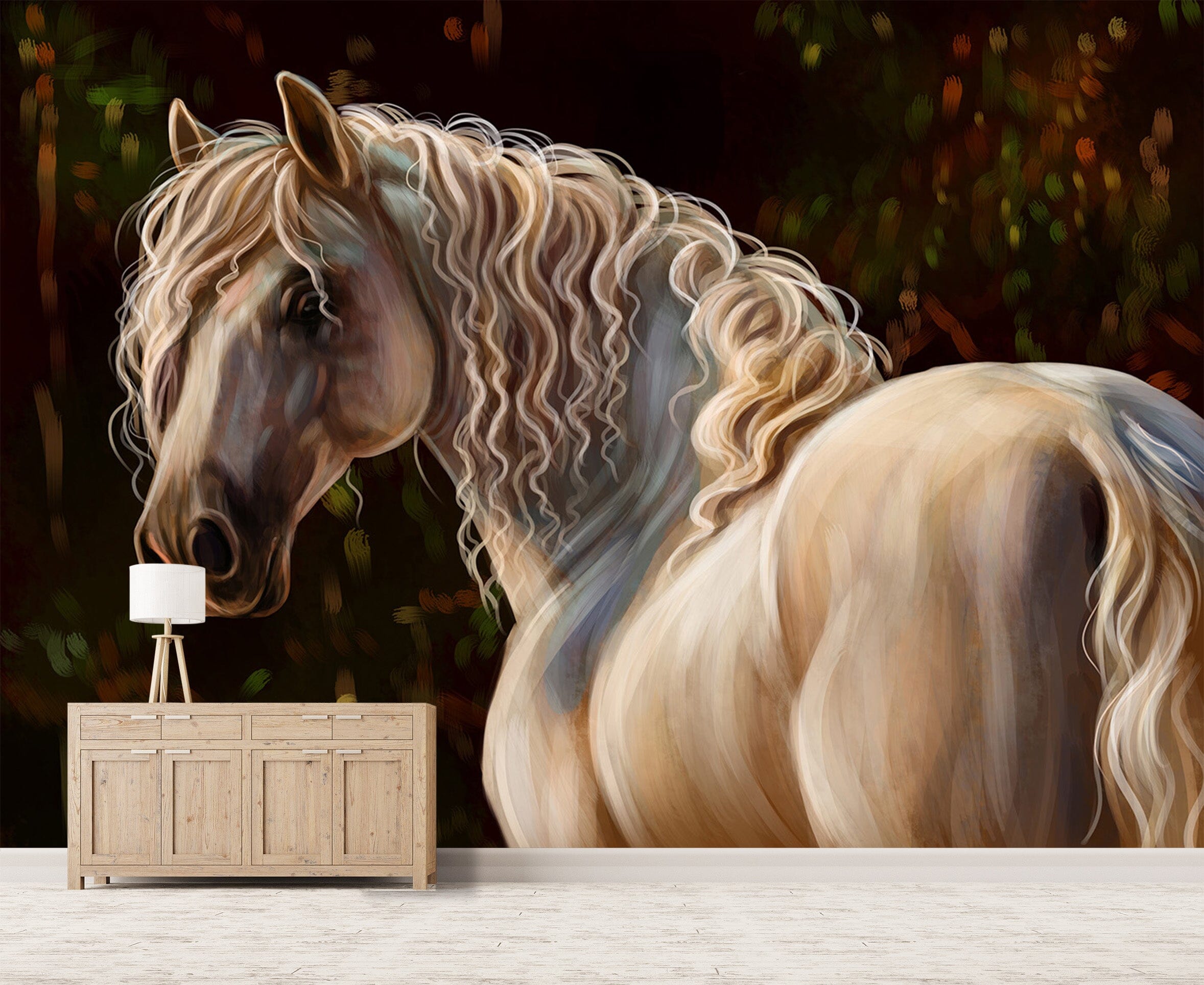 3D White Horse 286 Wall Murals Wallpaper AJ Wallpaper 2 