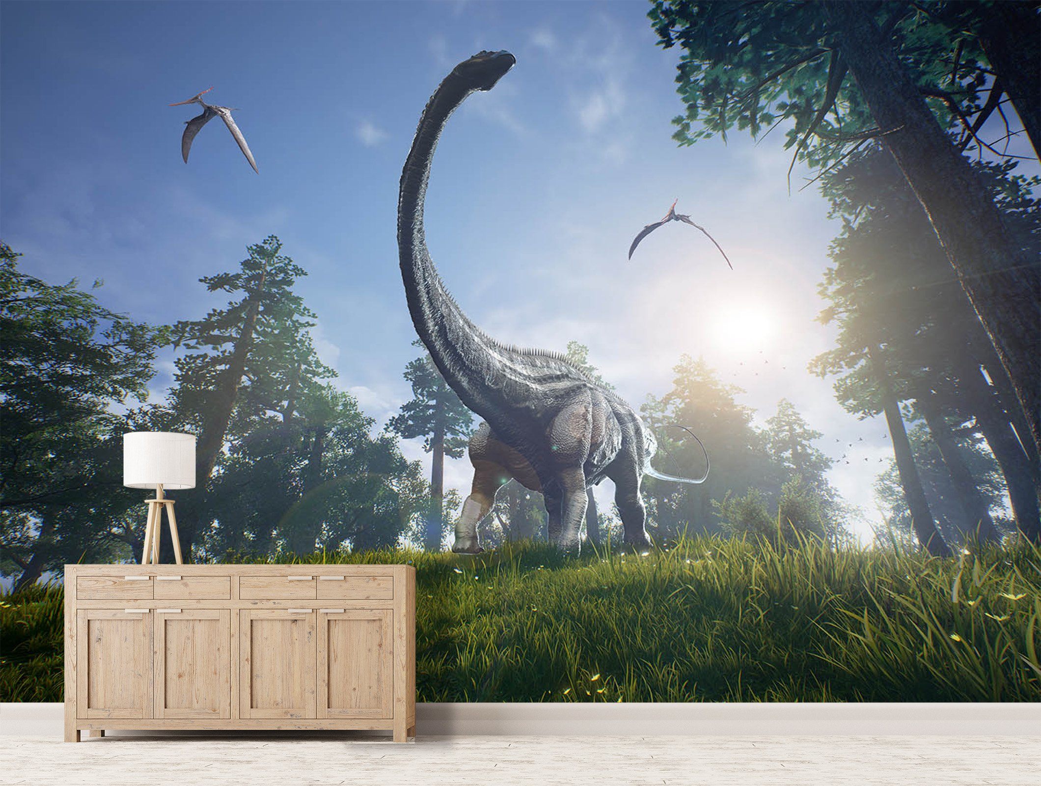 3D Backlit Dinosaur 164 Wallpaper AJ Wallpaper 