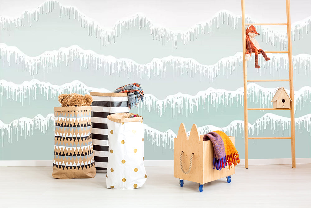 3D White Painting WC452 Wall Murals